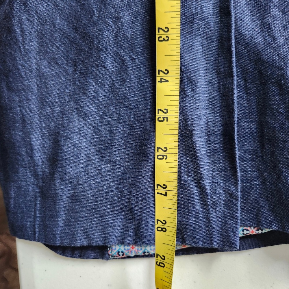 Tailorbyrd Collection Mens Navy Blue Cotton Linen Blend Blazer Sport Coat 44R - Picture 10 of 11